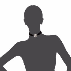 Colier trendy pearl choker