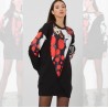 Rochie funky black and red