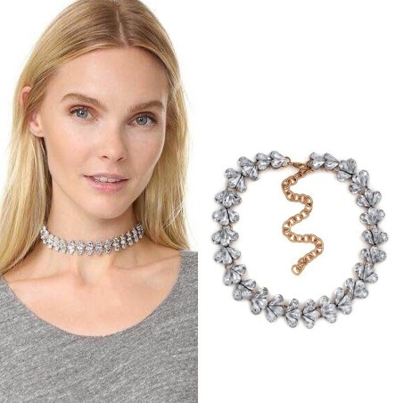 Choker crystal leafs