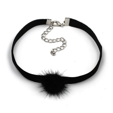 Colier puf negru