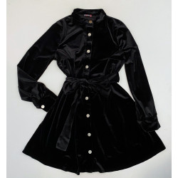Rochie neagra din catifea