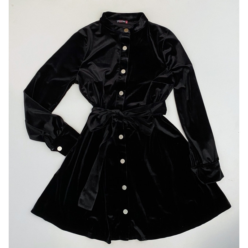 Rochie neagra din catifea