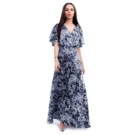 Rochie satinata black and white