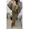 Compleu knitted cu fusta