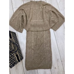 Compleu knitted cu fusta