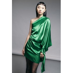 Rochie satinata verde
