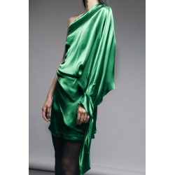 Rochie satinata verde