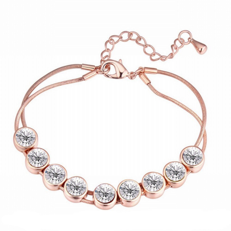Bratara gold roz crystal glam