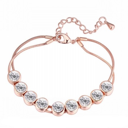 Bratara gold roz crystal glam