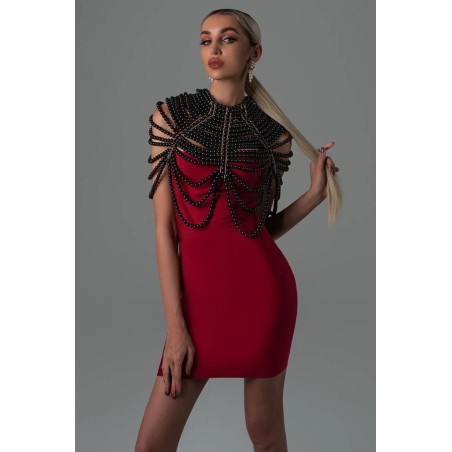Fabulos Top LUX din perle black