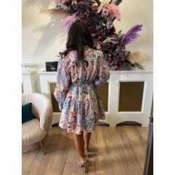 Rochie Zimmia color flowers