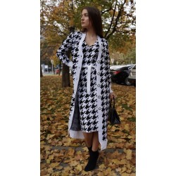 Compleu din tricot cu cardigan fashion print