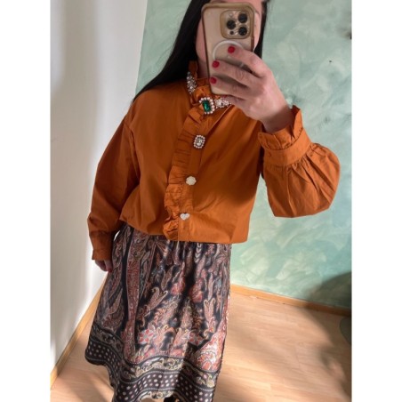 Camasa din POPLIN Mustar calitate TOP