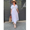 Rochie alba din poplin