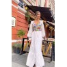 Rochie Diva din dantela cu flori colorate