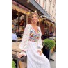 Rochie Diva din dantela cu flori colorate