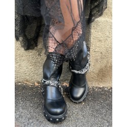 Bocanci din piele naturala Rock Star