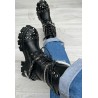 Bocanci din piele naturala Rock Star cu tinte