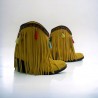Ciocate din PIELE NATURALA intoarsa Happy Yellow