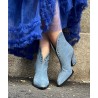 Ciocate din PIELE NATURALA intoarsa Light Blue