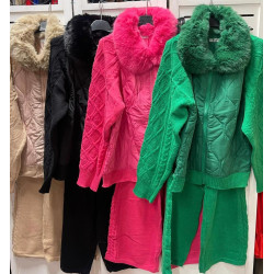 Compleu din doua piese tricot sporty look