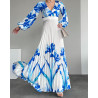 Rochie White Blue