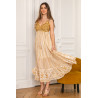 Rochie SUPERPREMIUM BOHO Beige cu Paiete mari