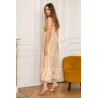 Rochie SUPERPREMIUM BOHO Beige cu Paiete mari