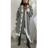 Compleu din tricot cu cardigan fashion print