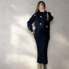Compleu rochie plus pulover cu scoici