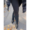 Ciocate Country  negre din PIELE NATURALA intoarsa