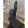 Ciocate Country  negre din PIELE NATURALA intoarsa