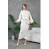 Compleu rochie plus pulover cu scoici