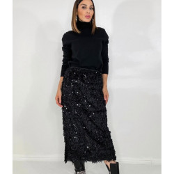 Compleu diva negru cu fusta...