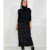 Compleu diva negru cu fusta cu paiete