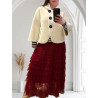 Fusta din tulle burgund