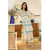 Rochie SUPERPREMIUM Boho cu auriu si broderie albastra