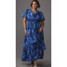 Rochie Poplin albastra marime mare si mica