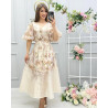 Rochie diafana white flowers