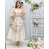 Rochie diafana white flowers