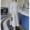 Rochie DIAFANA SUPERPREMIUM alba cu pietre