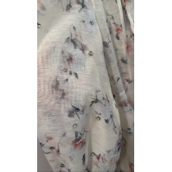 Rochie DIAFANA SUPERPREMIUM alba cu pietre