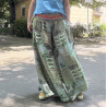 Fusta Pantalon BOHO cu Betelie cu paiete Green