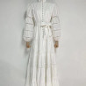 Rochie SUPERPREMIUM Zimmia White cu nasturi din strasuri
