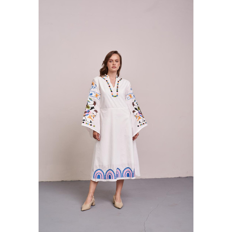 Rochie Boho Mia cu maneca evazata