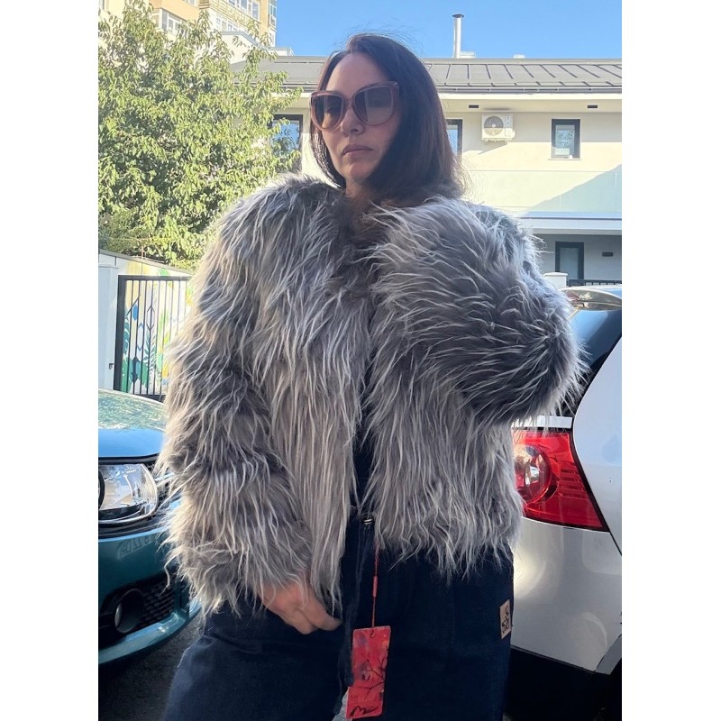 Haina din blana artificiala blana fluffy