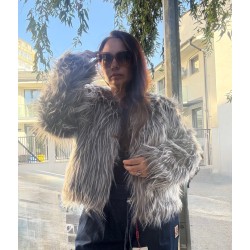 Haina din blana artificiala blana fluffy
