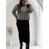 Compleu din tricot cu fusta fashion
