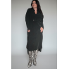 Rochie din velur, neagra, cu broderie in partea de sus MARIME MARE