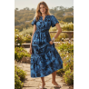 Rochie Poplin albastra marime mare si mica